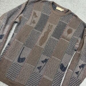 Vintage 90s‎ Shenandoah Golf Sweater Men's XLT Made In USA Grandpa Texture